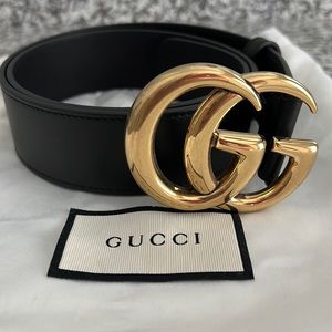 Gucci Marmont Logo Black Belt